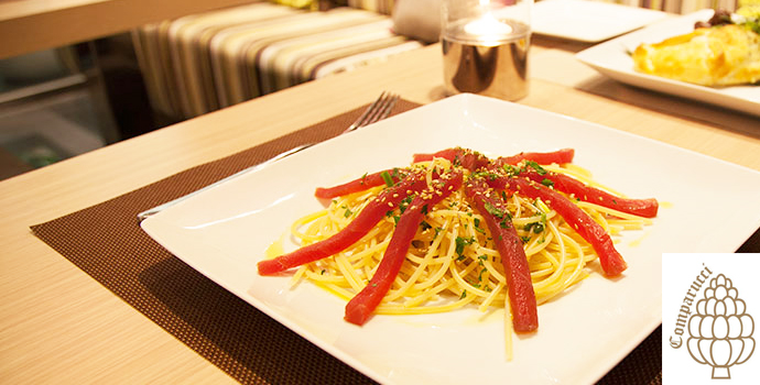 Indulge in an 8 dish fine tasting dinner at Comparucci Restaurant