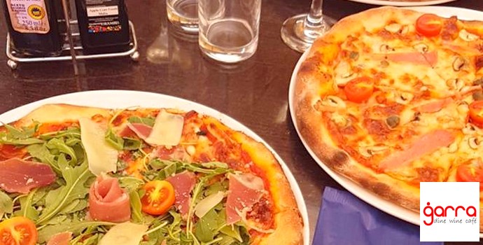 Included for 2 guests - Enjoy a Pizza or Pasta Dish + A Glass Beer or a Glass of Wine or a Soft Drink at Il - Garra Wine - Dine - Cafe